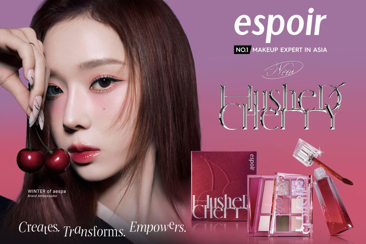 Espoir gandeng Winter aespa luncurkan Hushed Cherry Edition